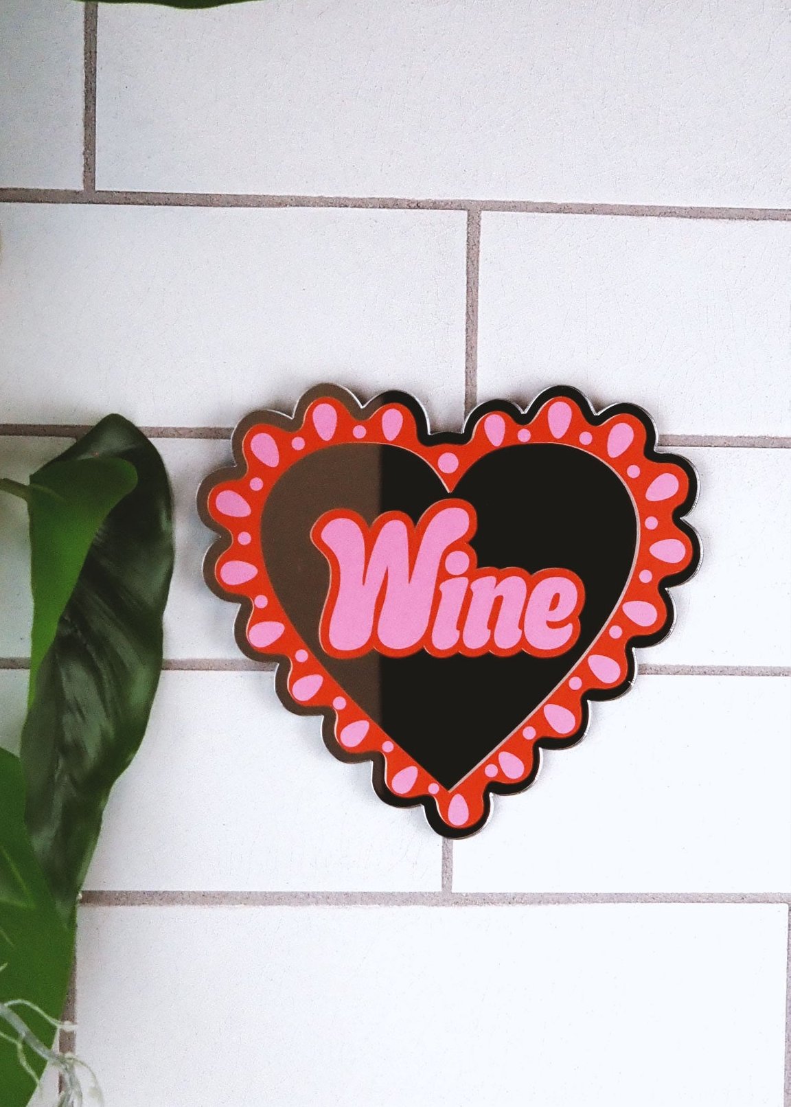 I Heart Wine Mirror