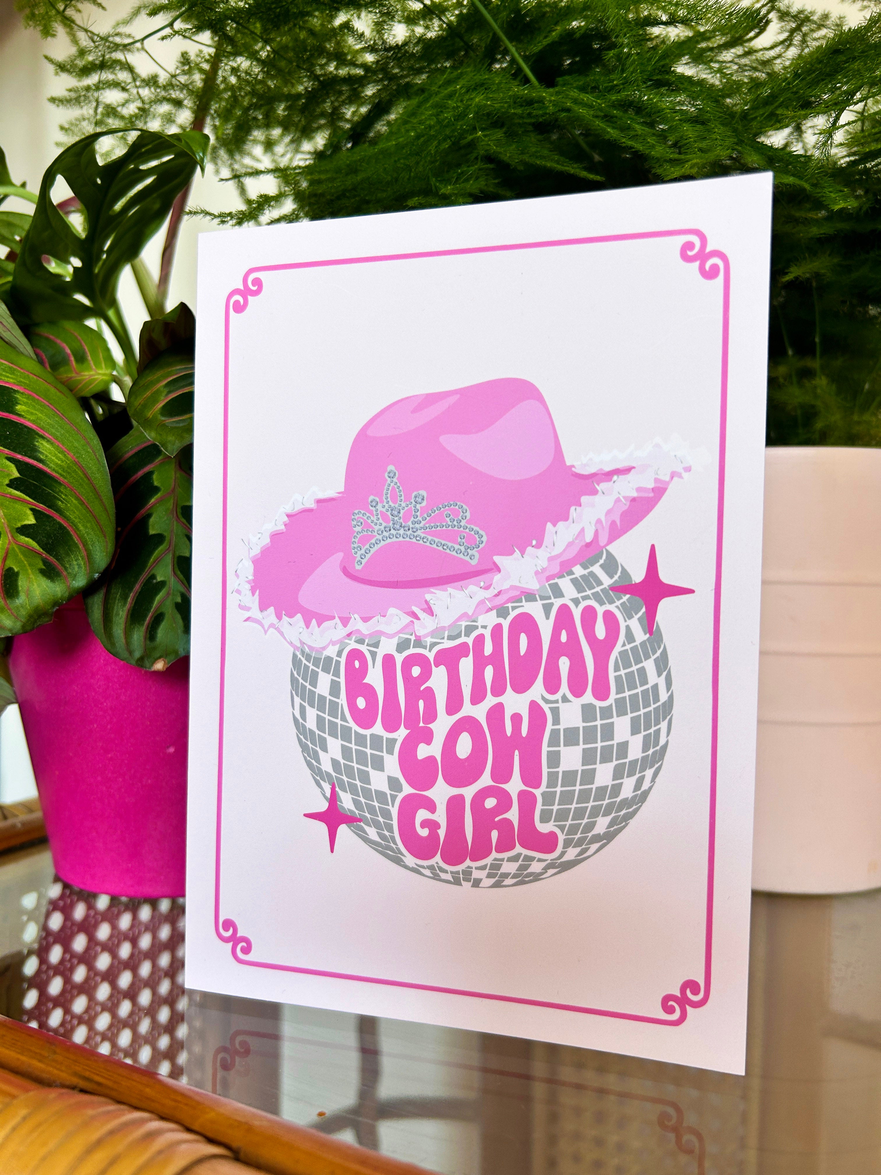 Birthday Cowgirl Greeting Card PrintedWeird