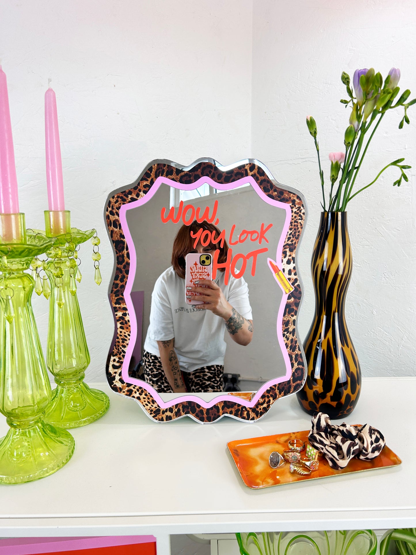 Leopard & Lippy Mirror  - 2x Sizes