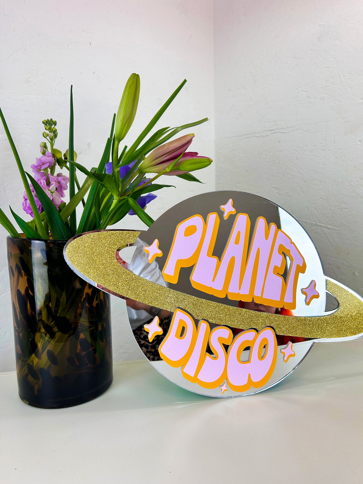 Let's Go To Planet Disco Mirror  - 2x Sizes