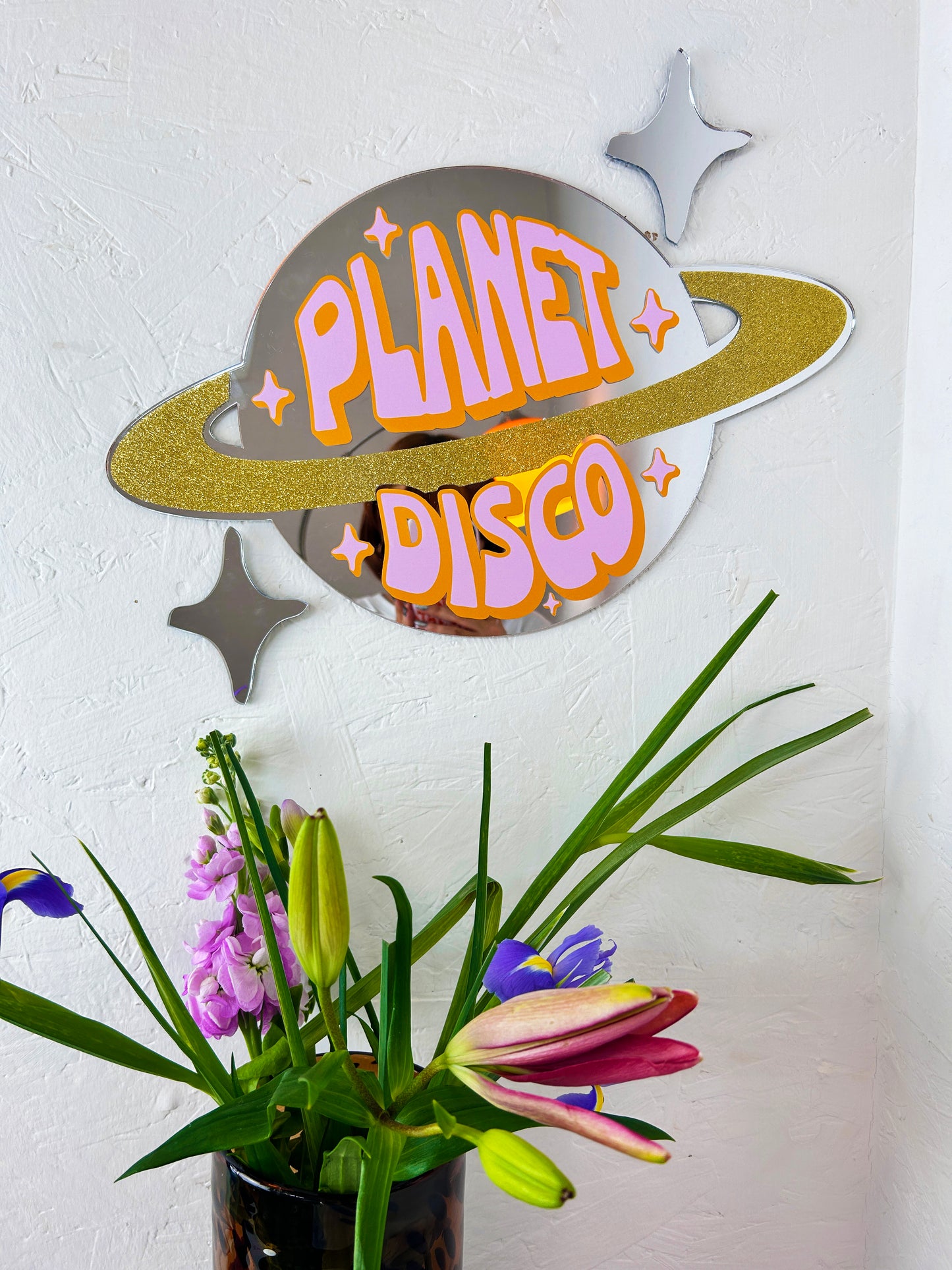 Let's Go To Planet Disco Mirror  - 2x Sizes