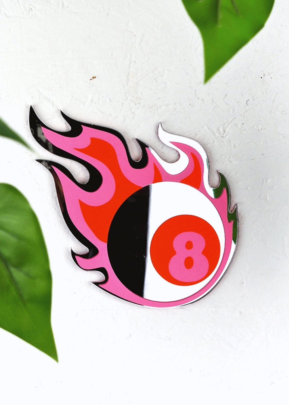 Flaming Eight Ball Mirror