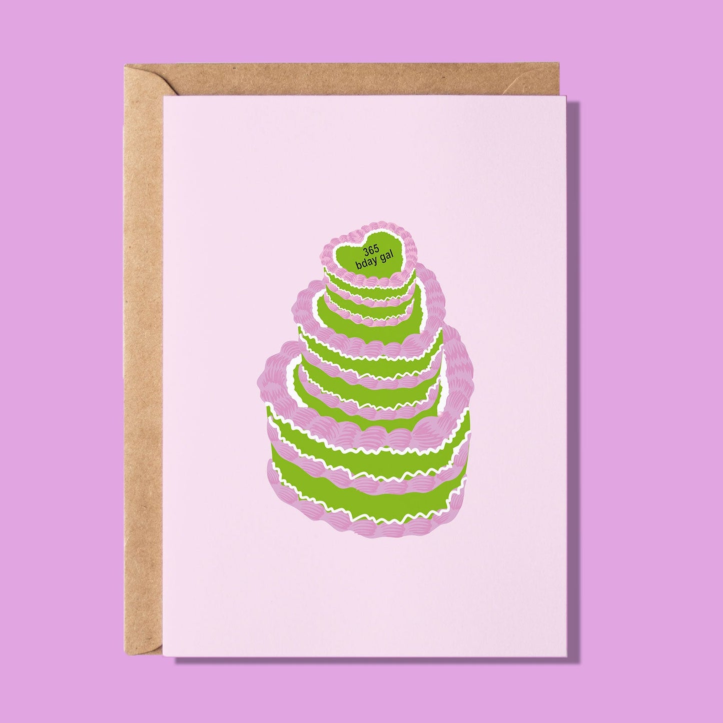 365 Bday Gal Cake Greeting Card