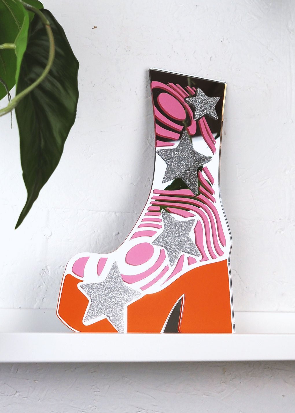 70s Disco Platform Boot Mirror