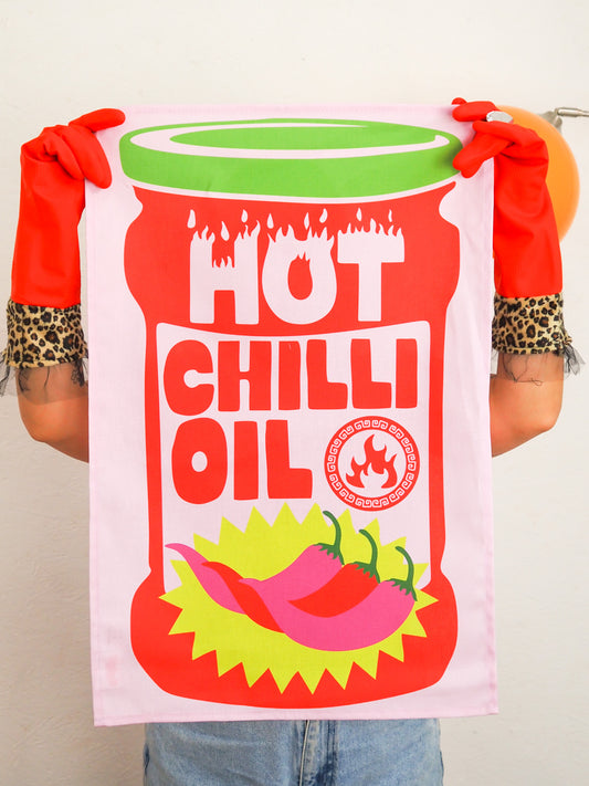 Hot Chilli Oil Tea towel