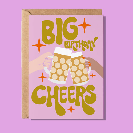 Big Birthday Cheers Pints Greeting Card