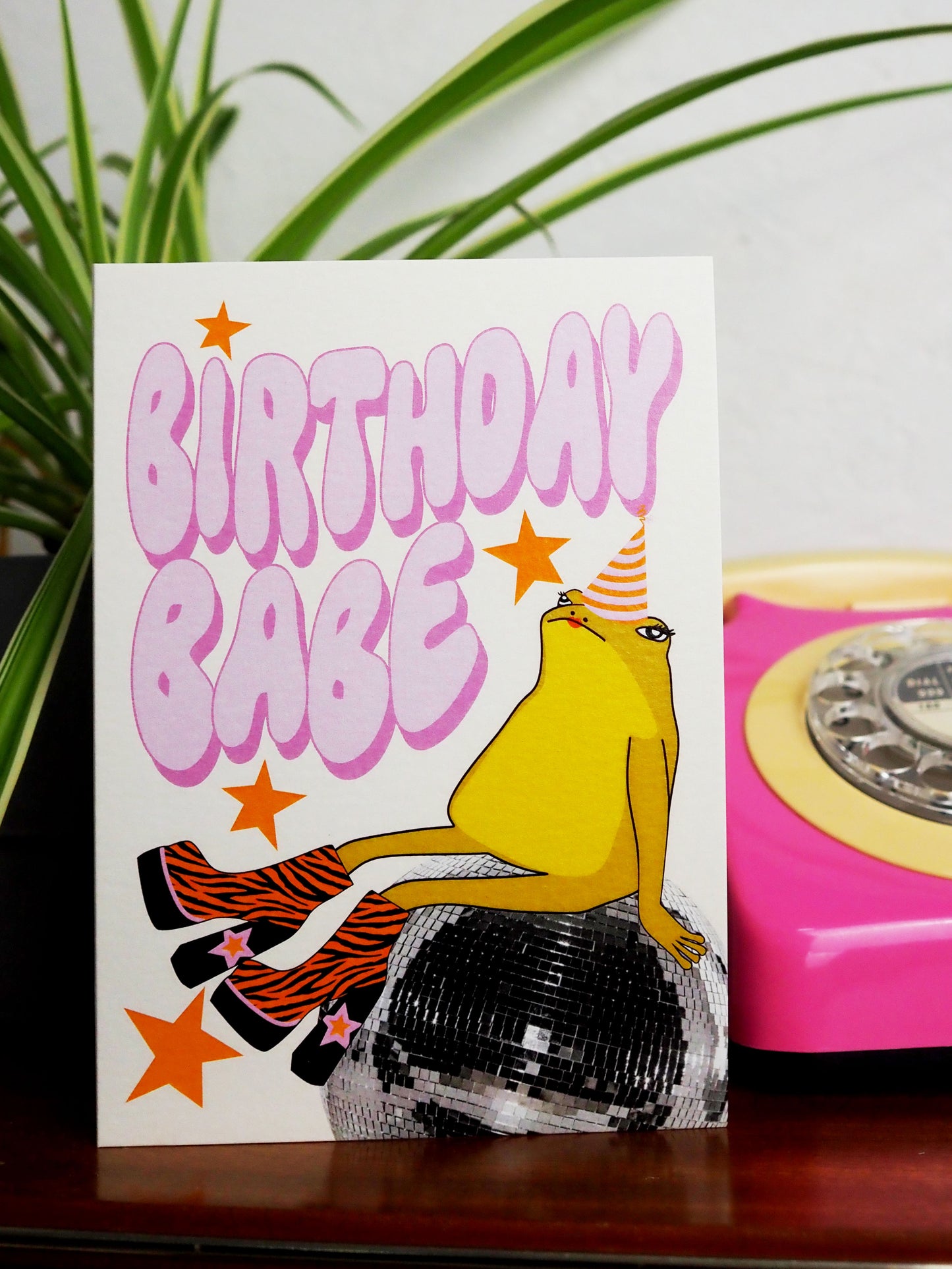 Birthday Frog Babe Greeting Card