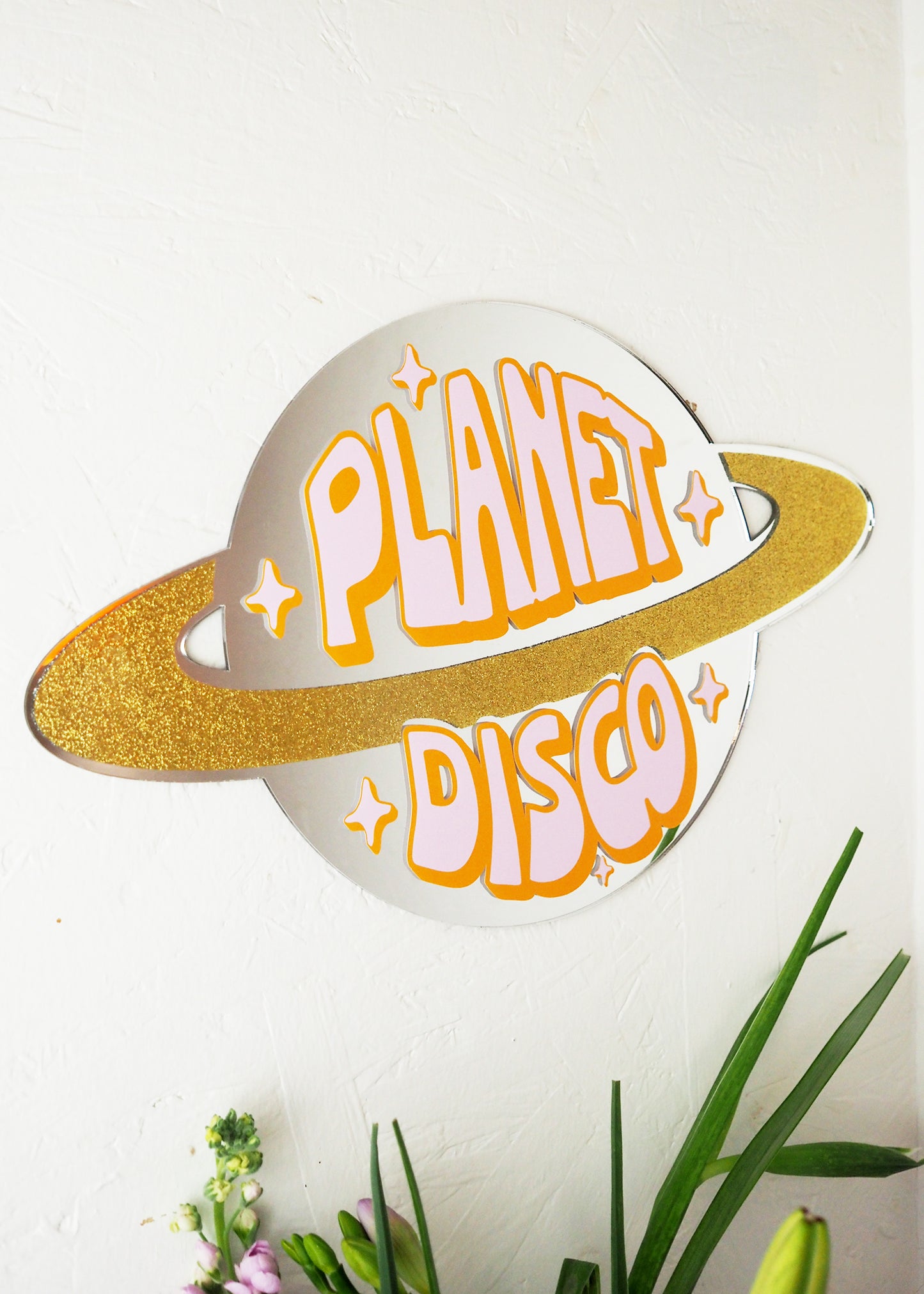 Let's Go To Planet Disco Mirror  - 2x Sizes