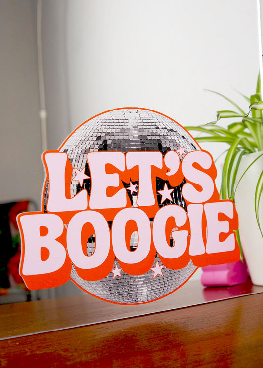 Let's Boogie Vinyl Decal Sticker