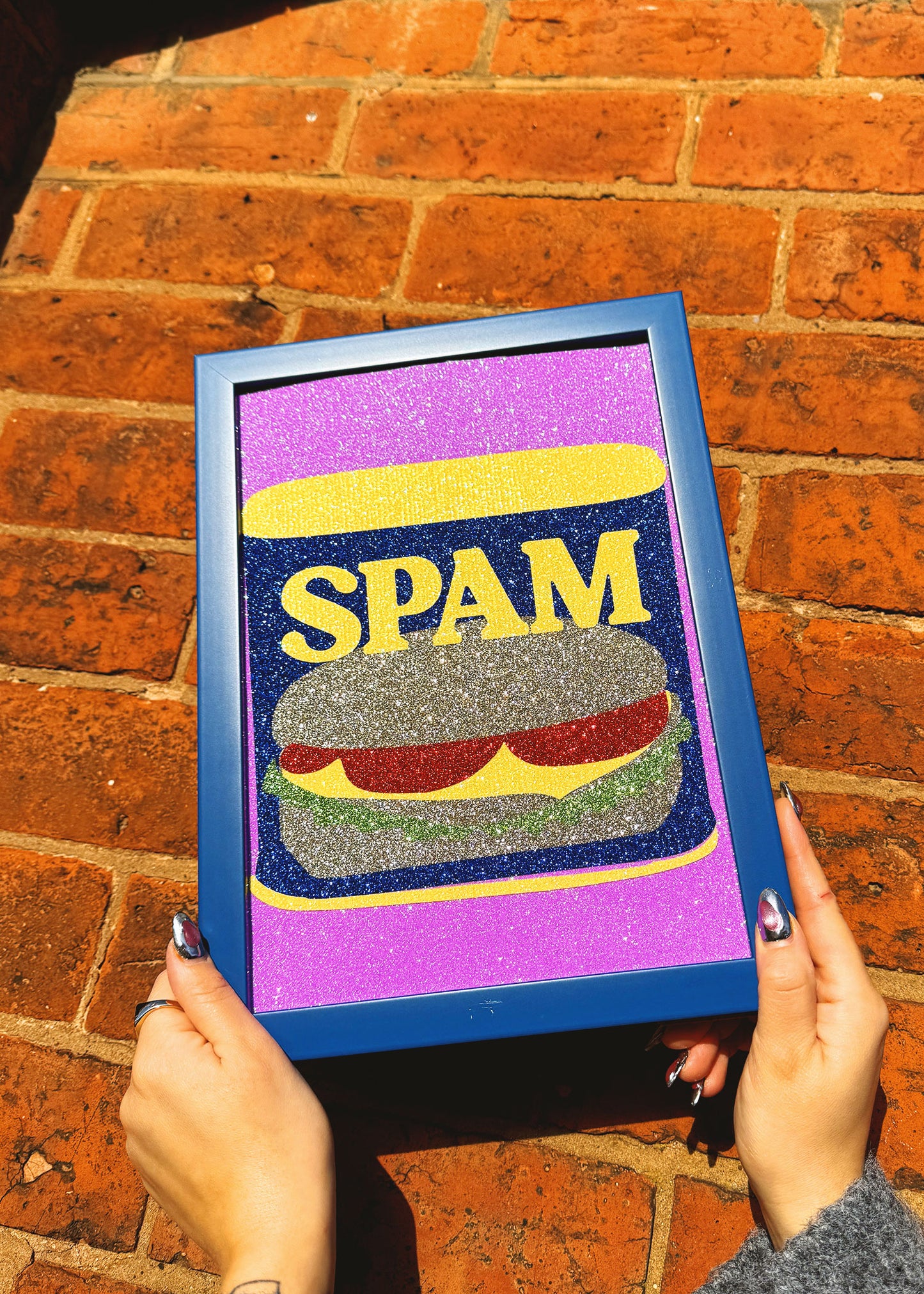 Spam Glitter Fabric Print