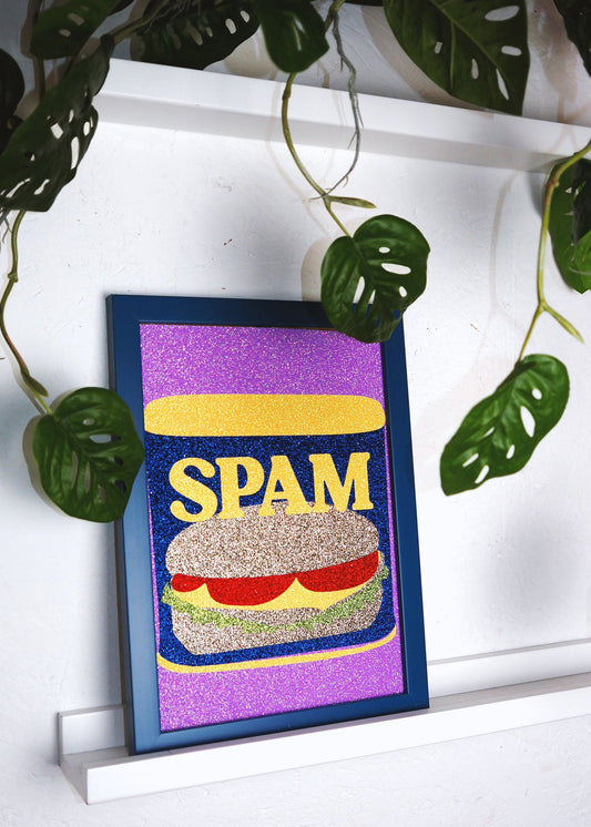 Spam Glitter Fabric Print