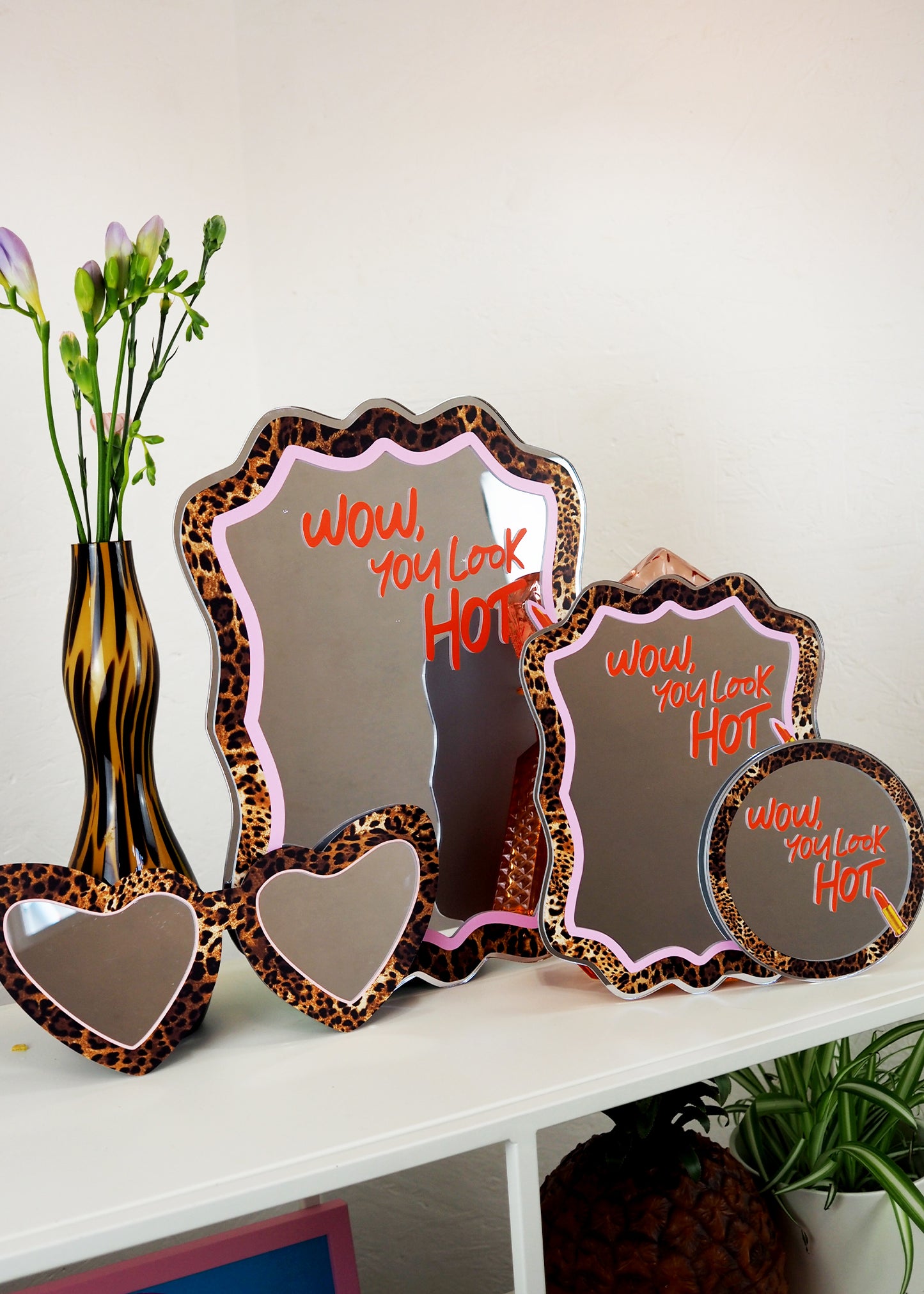 Leopard & Lippy Mirror  - 2x Sizes