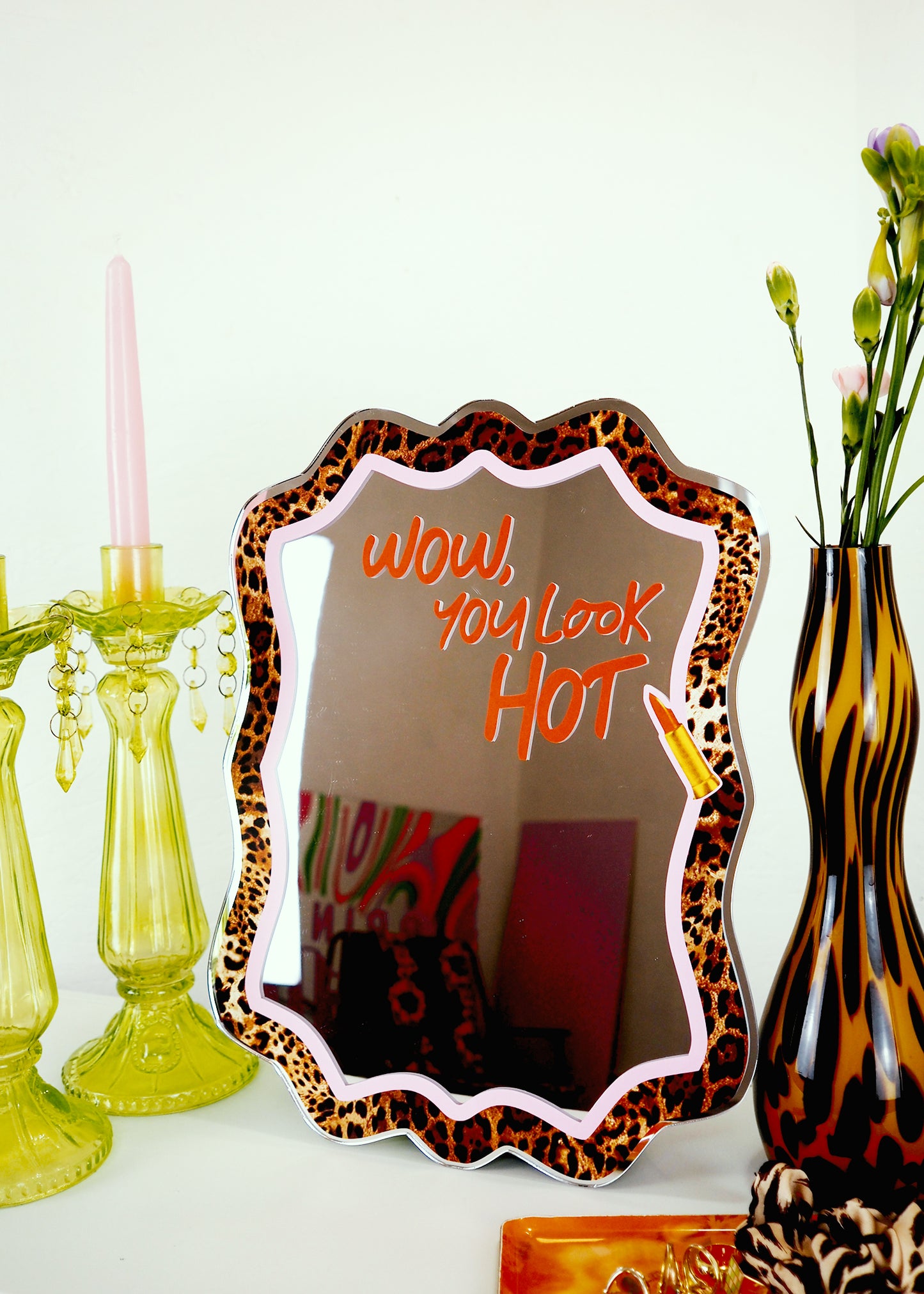 Leopard & Lippy Mirror  - 2x Sizes