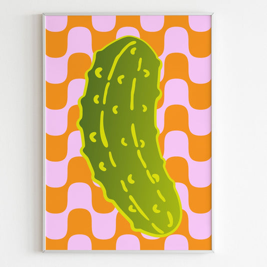 Gerkin Pickle Trippy Wall Print