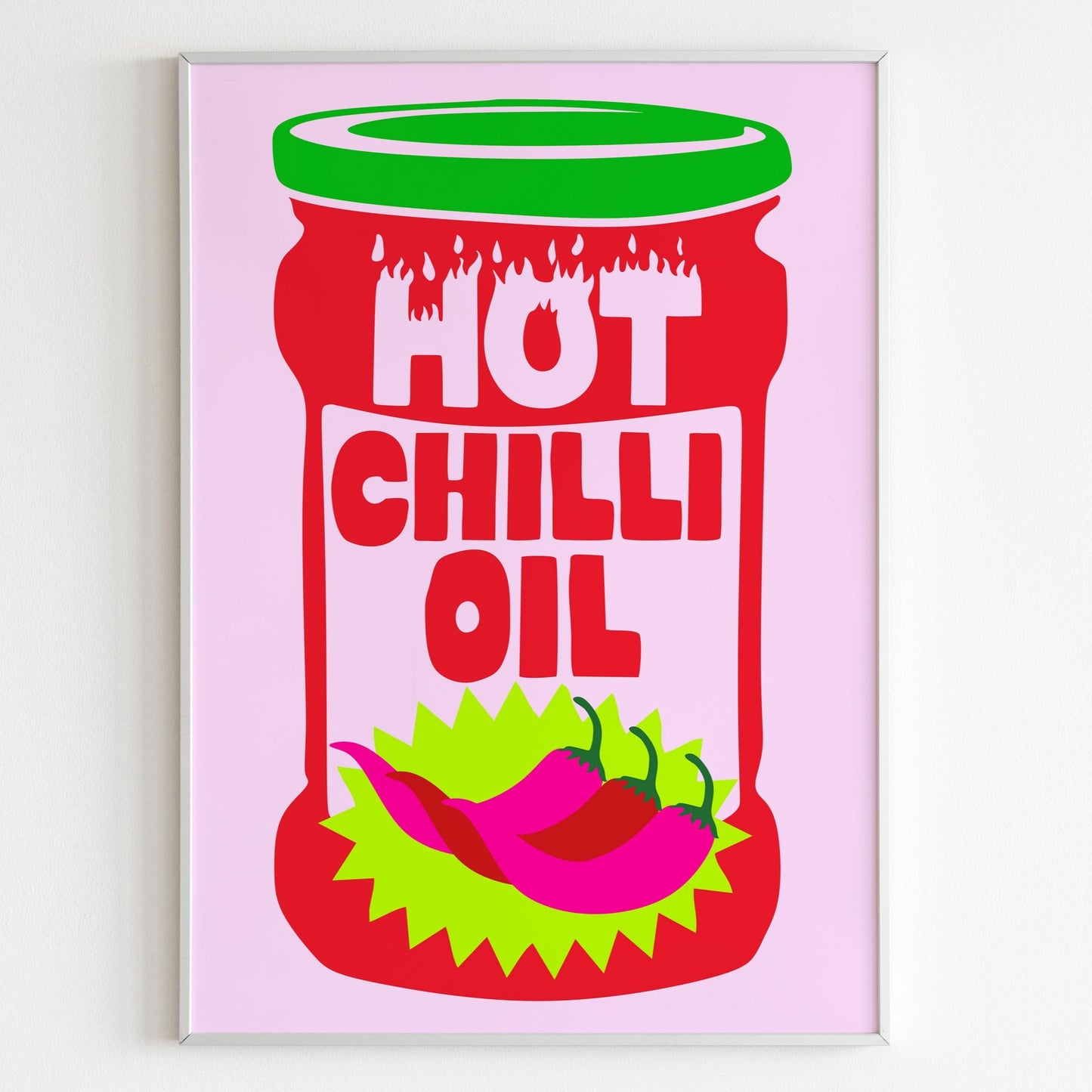 Hot Chilli Oil Wall Print