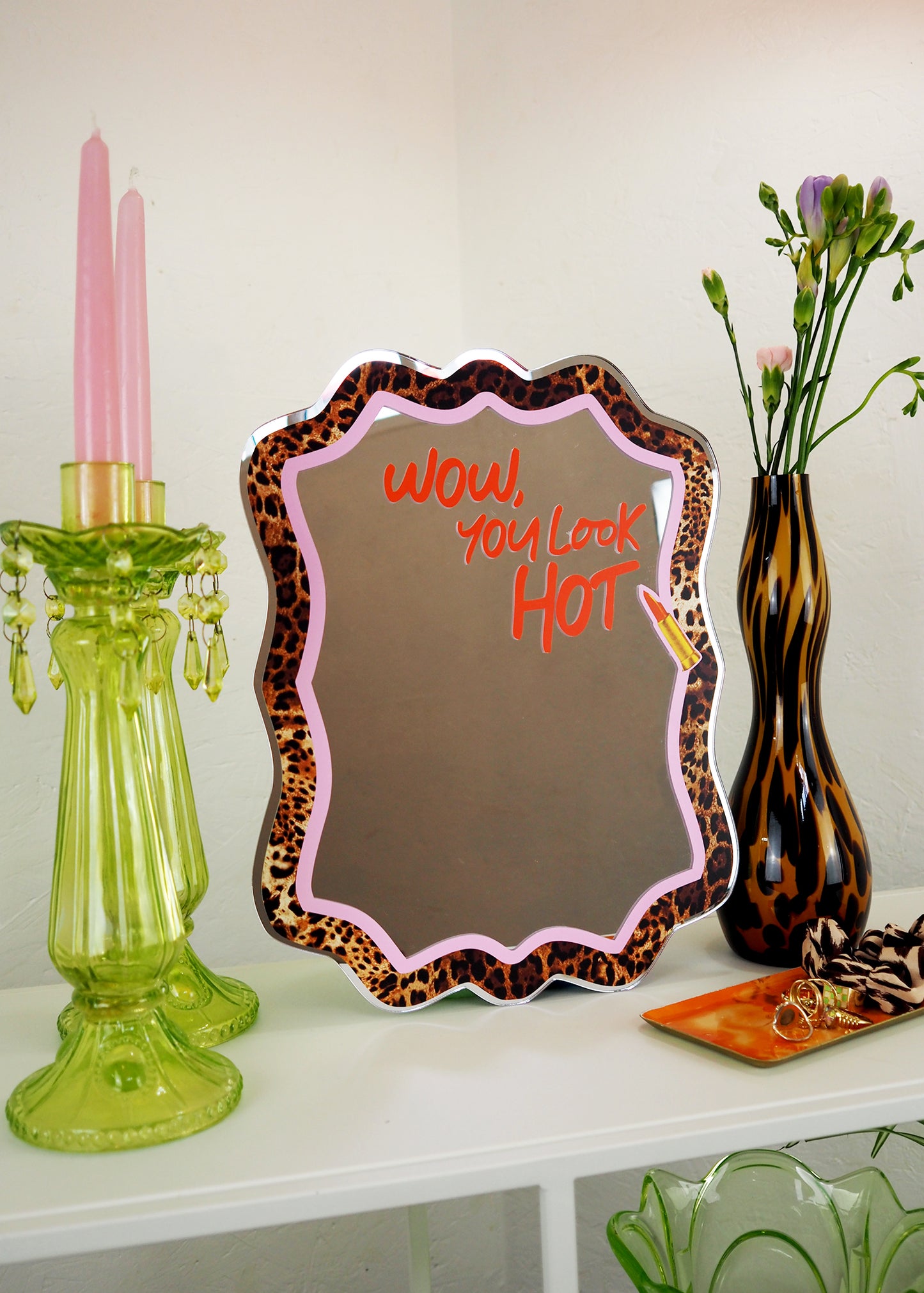 Leopard & Lippy Mirror  - 2x Sizes