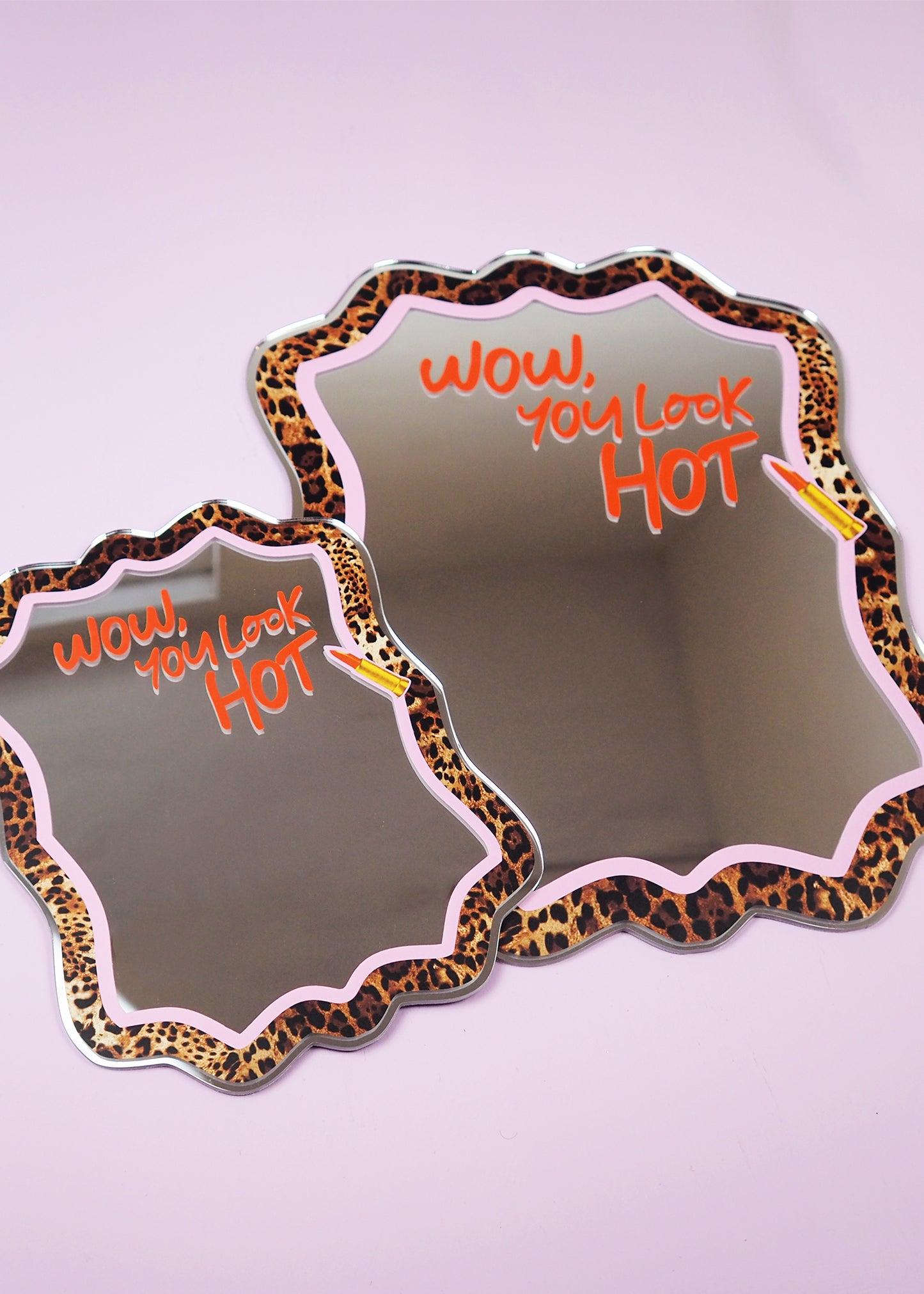 Leopard & Lippy Mirror  - 2x Sizes