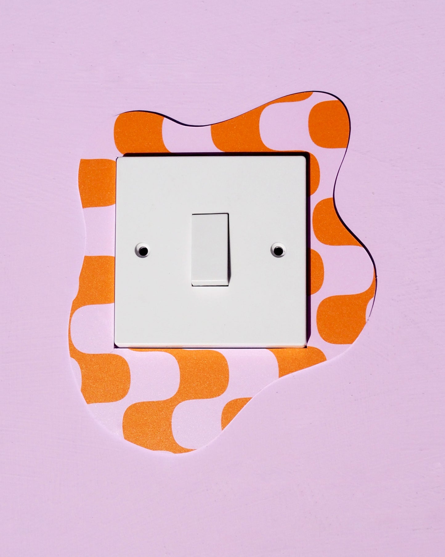 Pink & Orange Retro Wave Light Switch Cover