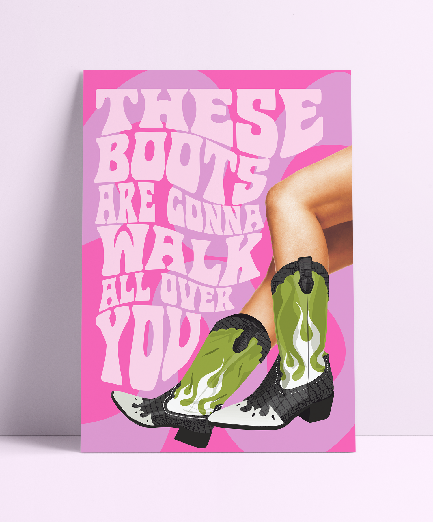 These Boots Are Gonna Walk All Over You Wall Print - PrintedWeird