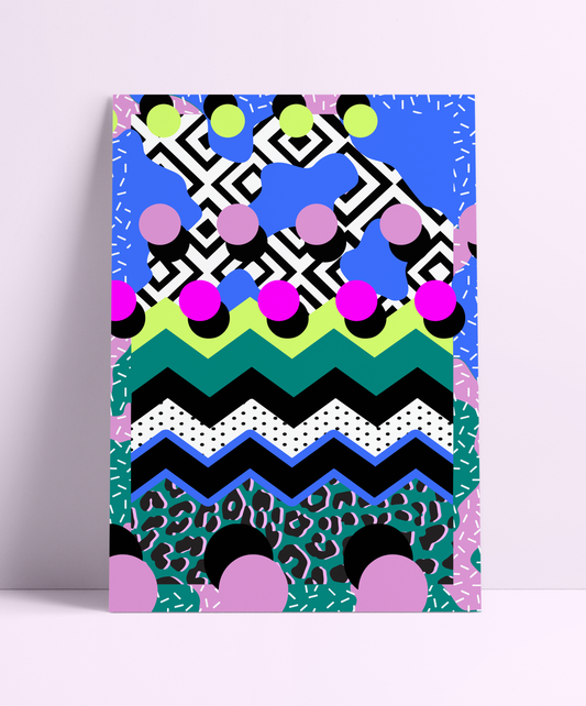 Rainbow Geometric Wall Print - PrintedWeird